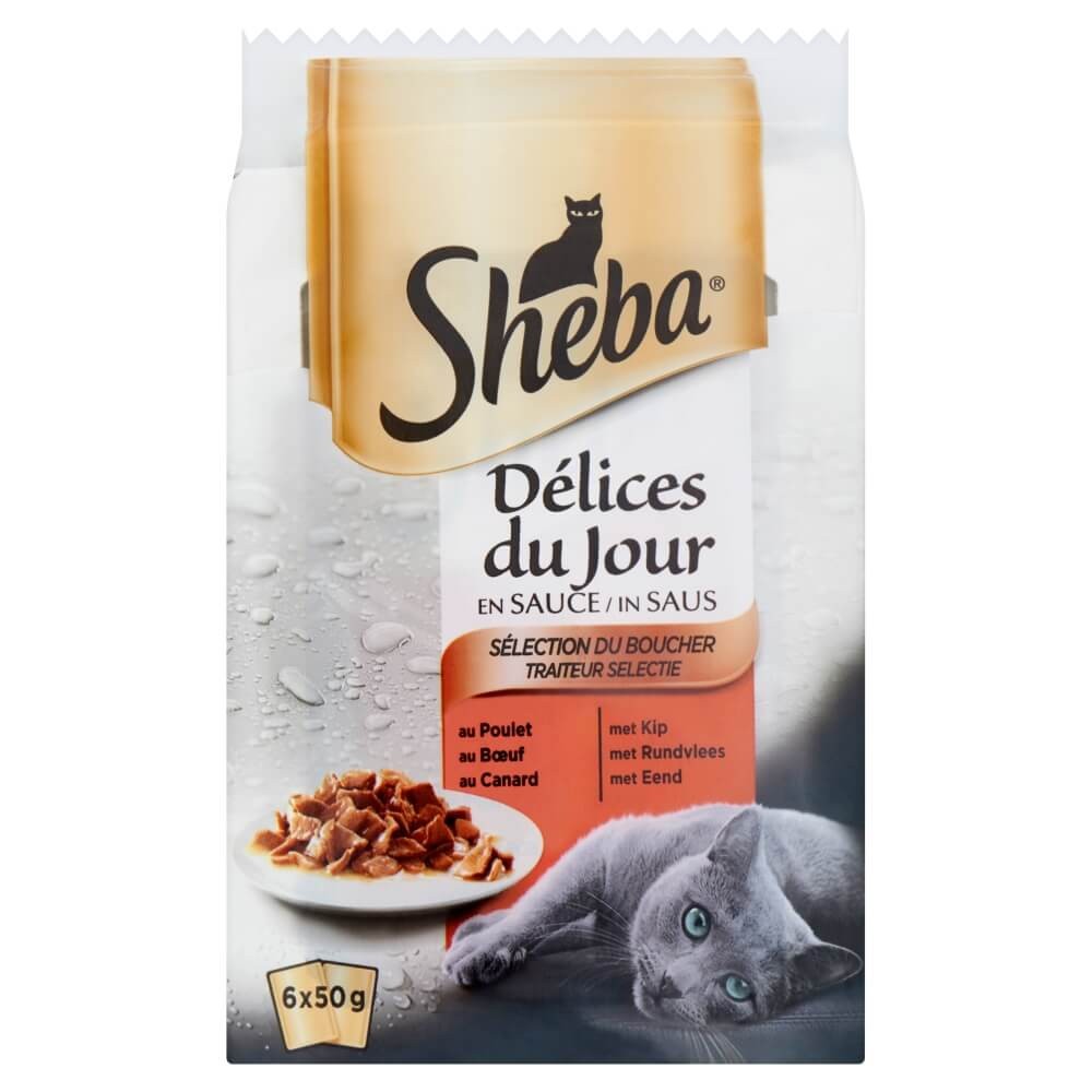 Sheba Délices du Jour i sovs fra Gastronom vådfoder kat (poser 50 g)