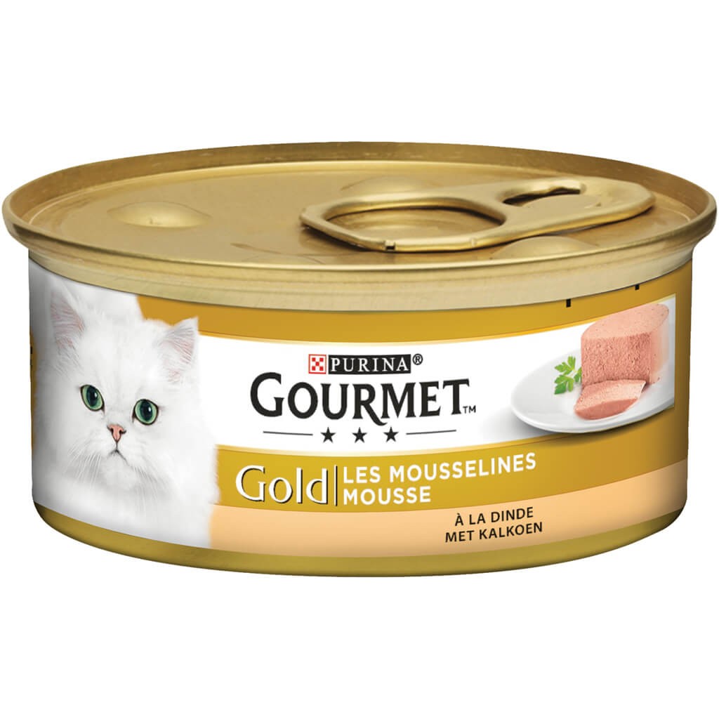 Gourmet Gold Mousse med kalkun vådfoder til katte (85 g)