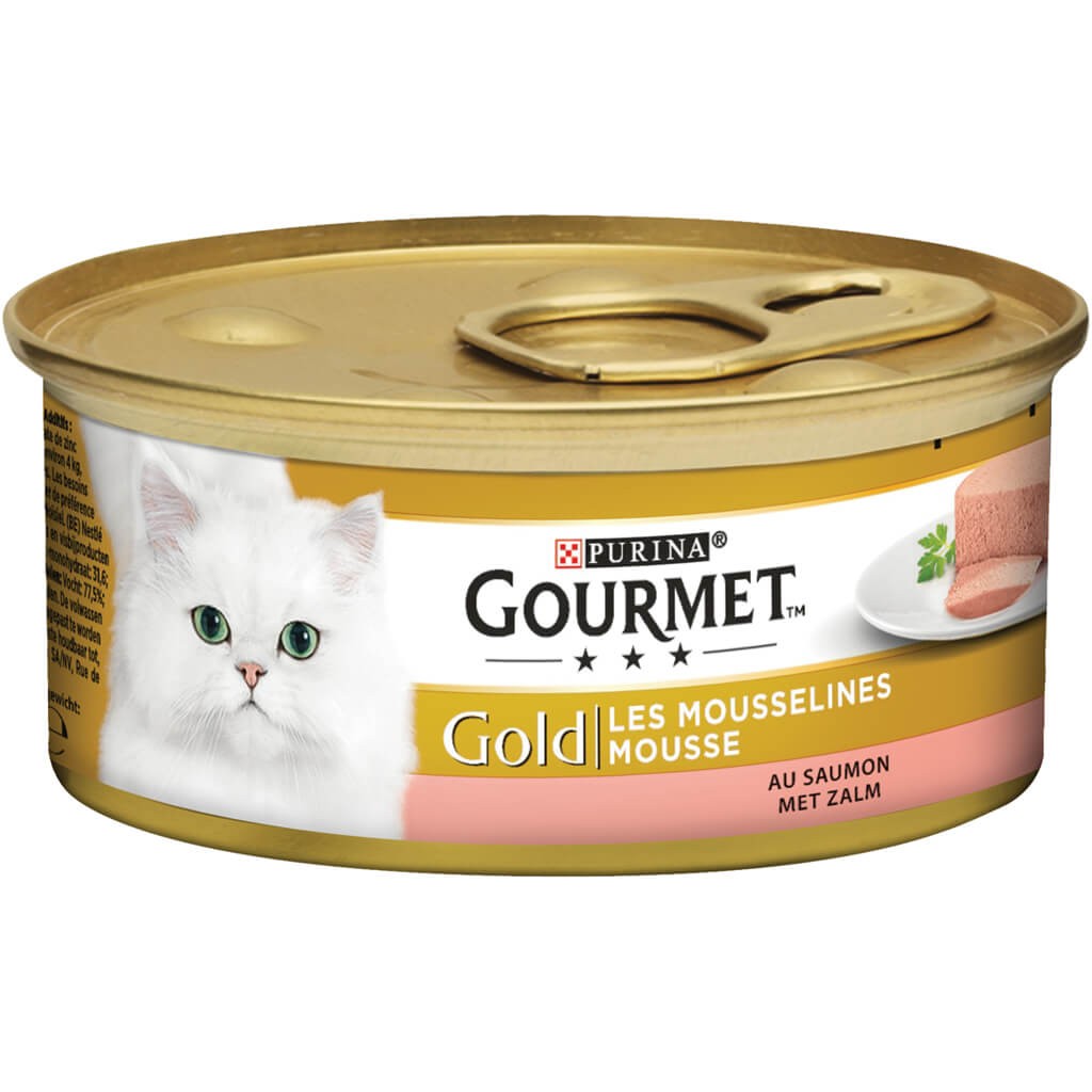 Gourmet Gold Mousse med laks vådfoder til katte (85 g)