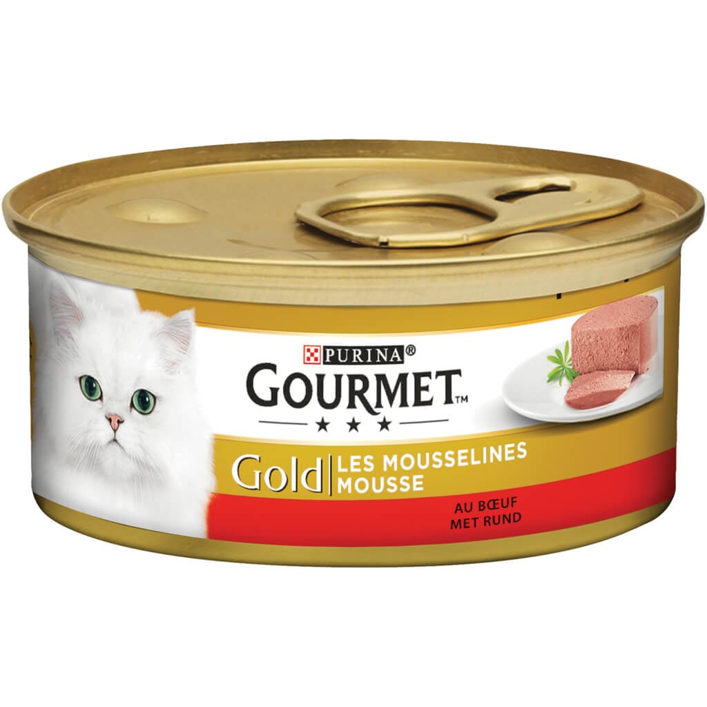 Gourmet Gold Mousse med oksekød vådfoder til katte (85 g)