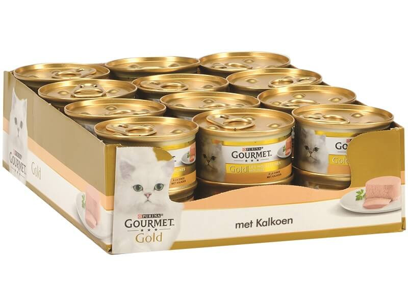 Gourmet Gold Mousse med kalkun vådfoder til katte (85 g)