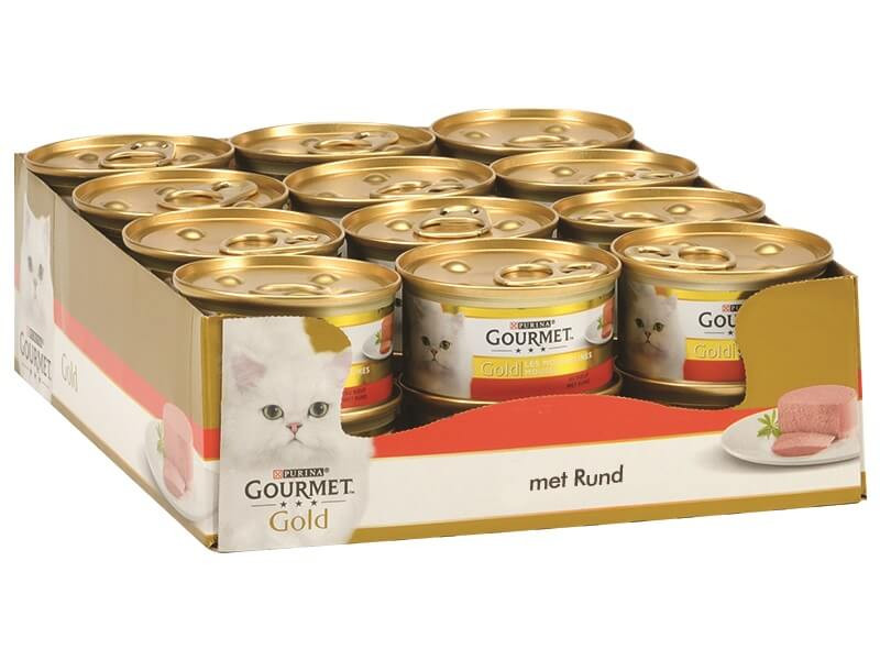 Gourmet Gold Mousse med oksekød vådfoder til katte (85 g)