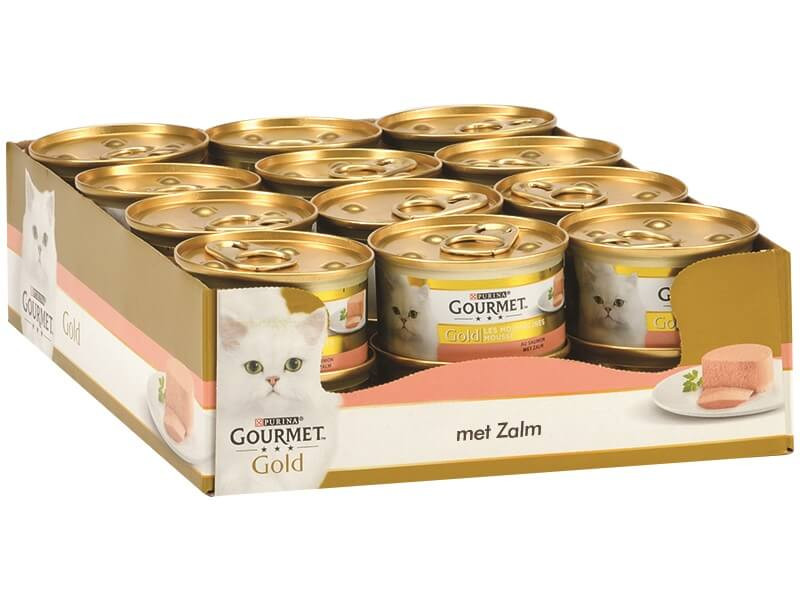 Gourmet Gold Mousse med laks vådfoder til katte (85 g)