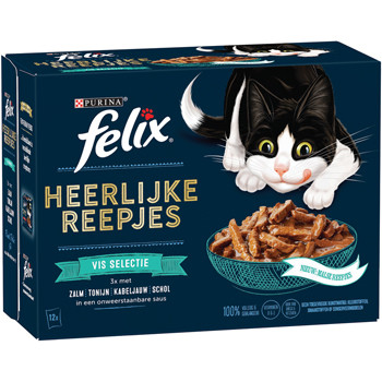 Felix Heerlijke Reepjes Vis Selectie box kattenvoer