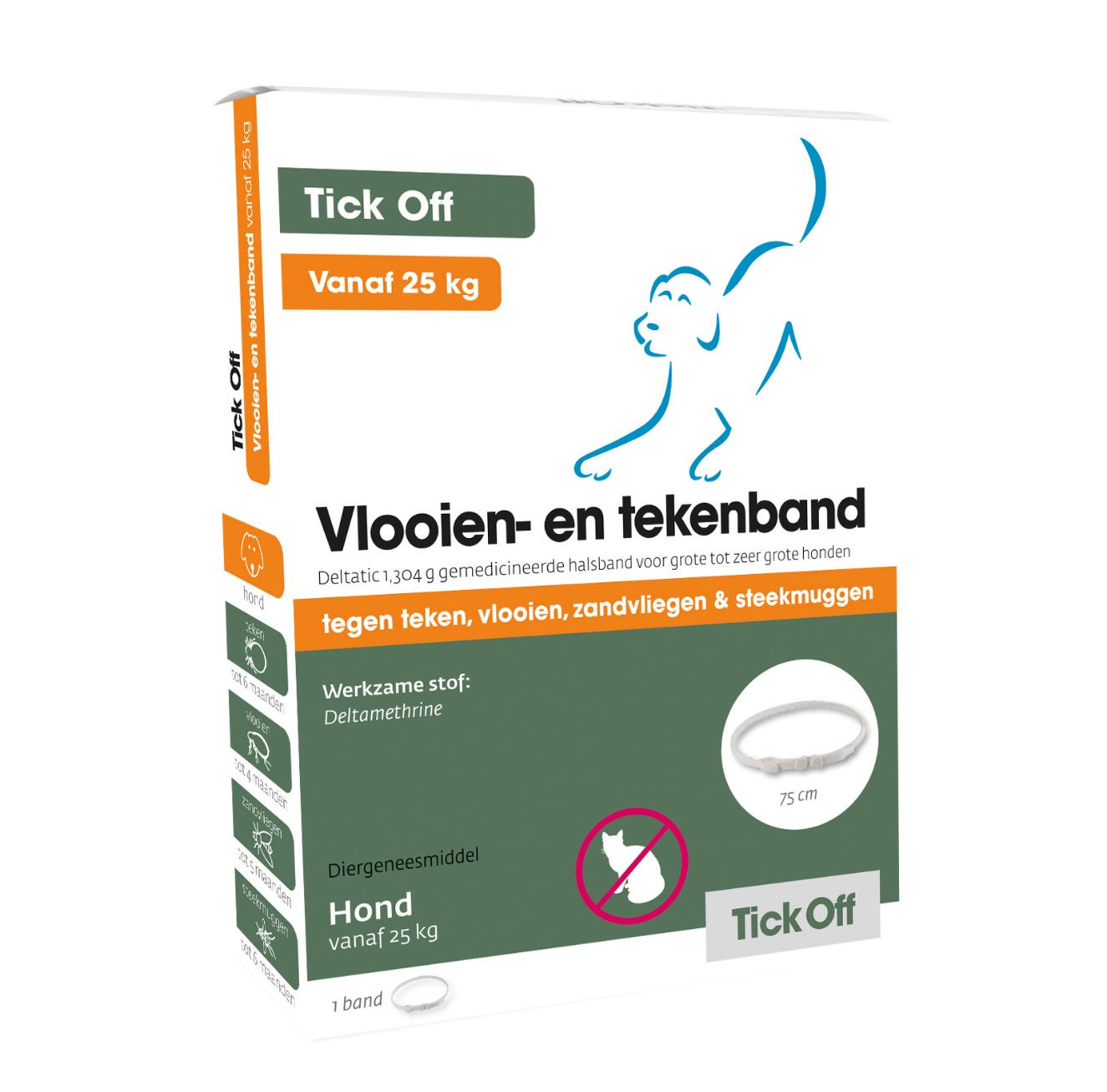 Tick Off Vlooien- en tekenband Hond tot 25 kg