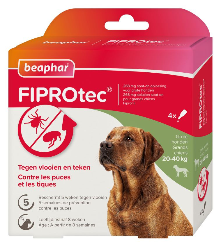 Beaphar Fiprotec spot-on loppemiddel til hunde (20 - 40 kg)