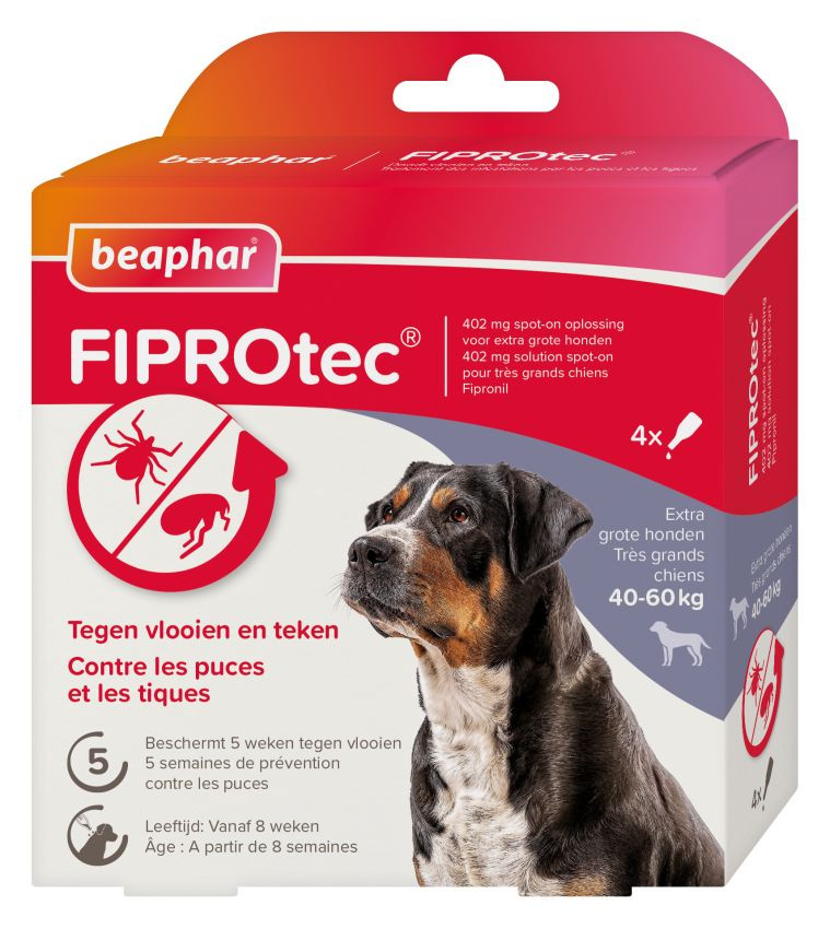 Beaphar Fiprotec spot-on loppemiddel til hunde (40 - 60 kg)