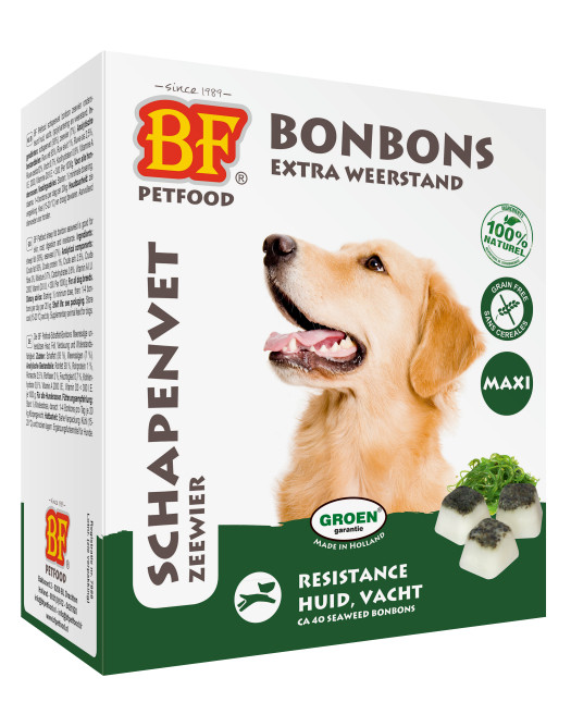 BF Petfood Fårefedt Maxi bonbons med havtang til hunde