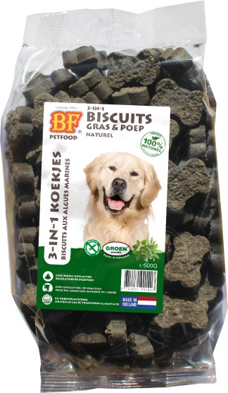 BF Petfood 3 in 1 Biscuits hundekiks (naturel)