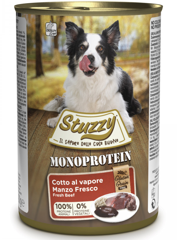 Stuzzy Monoprotein rund nat hondenvoer 400 gr.