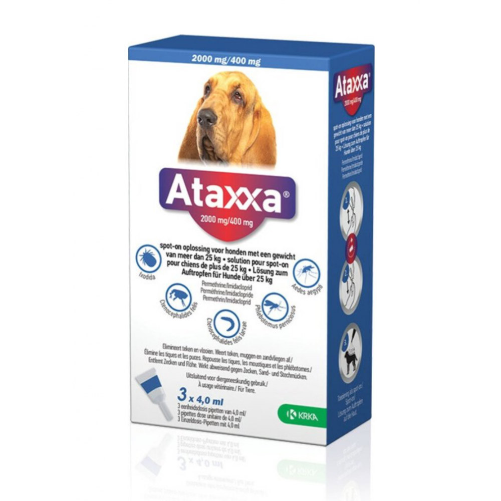 Ataxxa 2000 mg/400 mg spot-on hond (vanaf 25 kg)