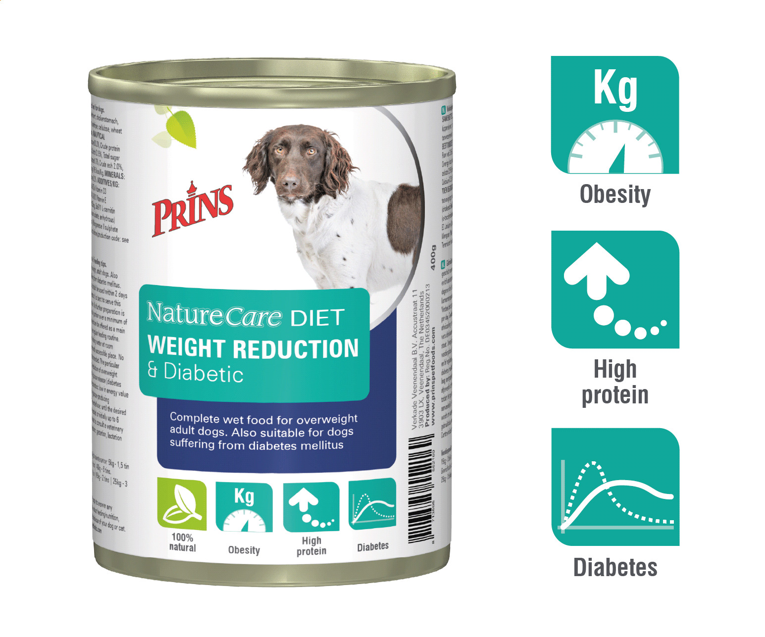 Prins NatureCare Diet Weight Reduction & Diabetic natvoer hond