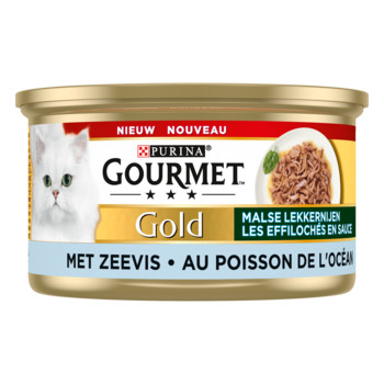 Gourmet Gold Malse Lekkernijen met zeevis natvoer kat (24x85 g)