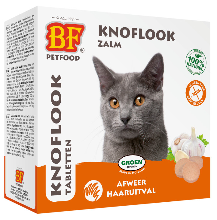 BF Petfood Tabletter med hvidløg og laks til katte