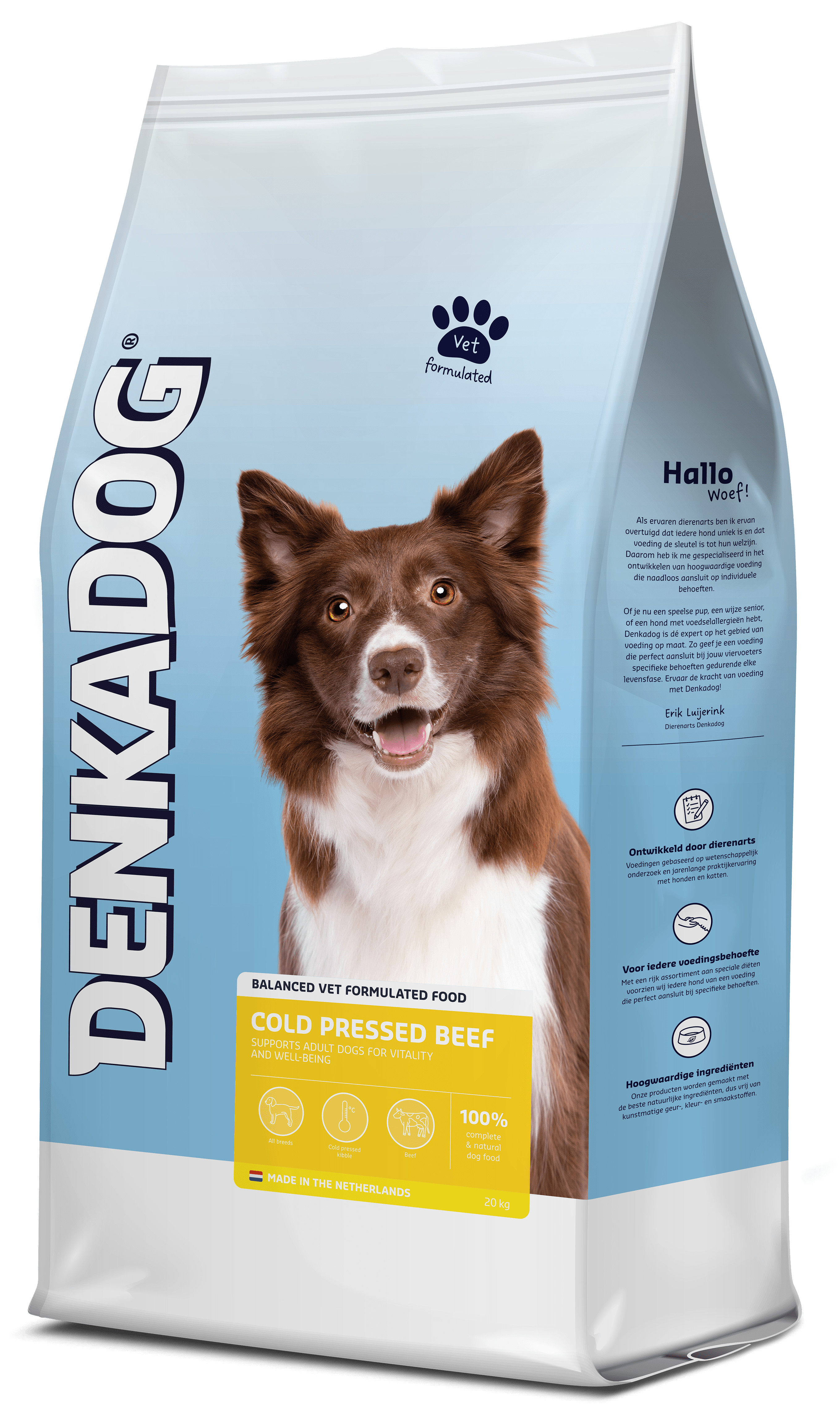 Denkadog Cold Pressed oksekød hundefoder