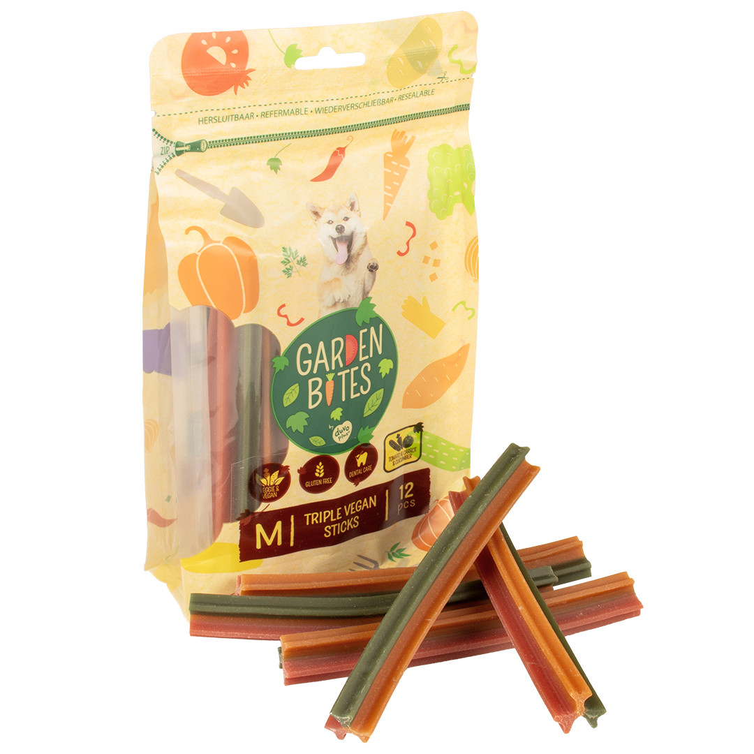 Garden Bites triple vegan sticks hondensnack