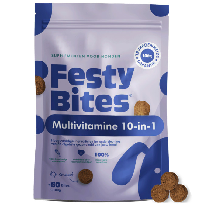 FestyBites Multivitaminen 10-in-1 supplement hond