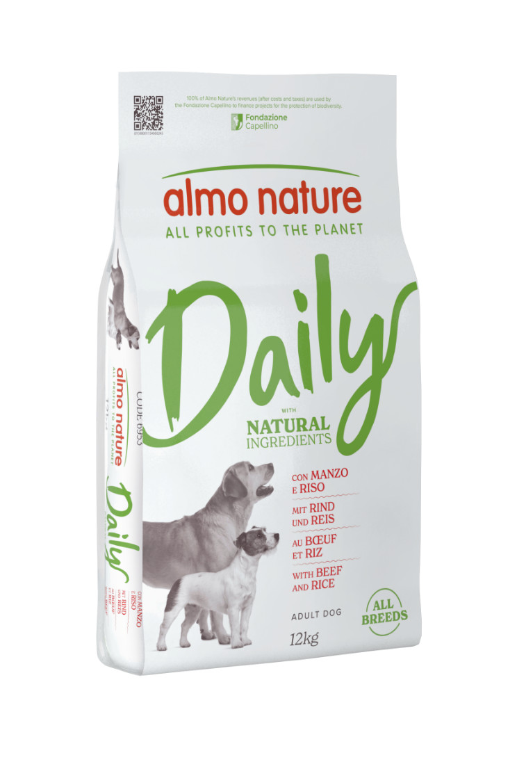 Almo Nature Daily met rund en rijst hondenvoer