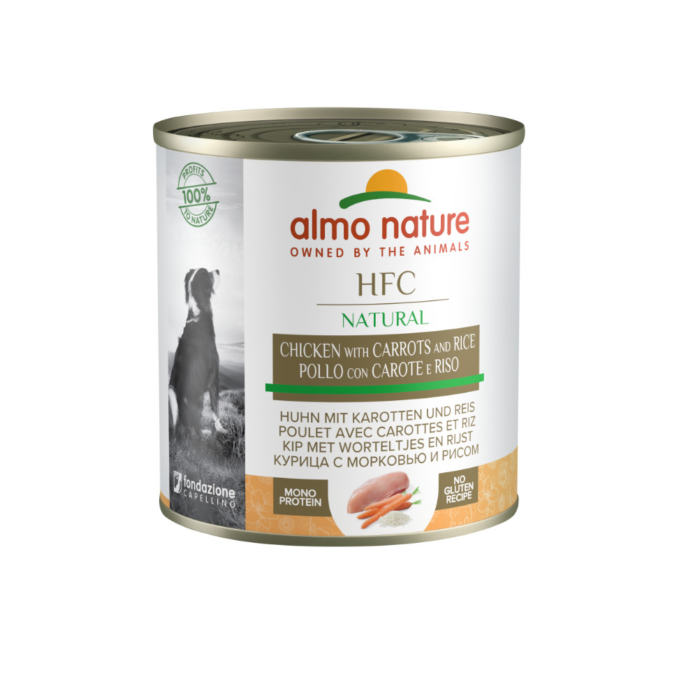 Almo Nature HFC kip met worteltjes en rijst natvoer hond (290 g)