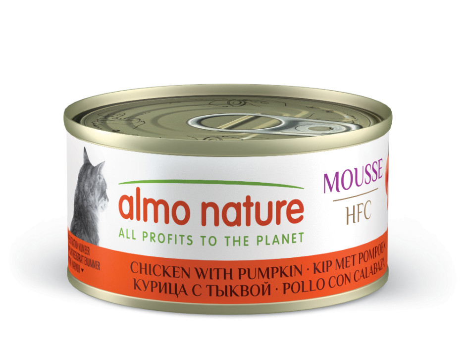 Almo Nature HFC Mousse kip met pompoen natvoer kat (70 g)