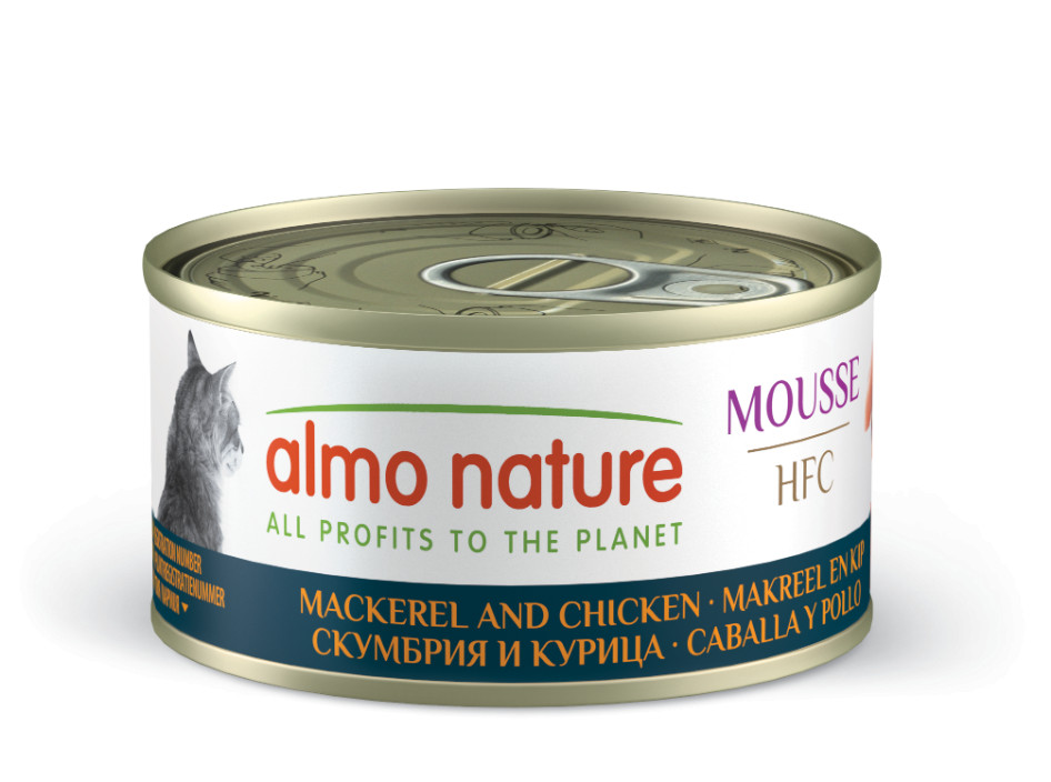 Almo Nature HFC Mousse makreel met kip natvoer kat (70 g)