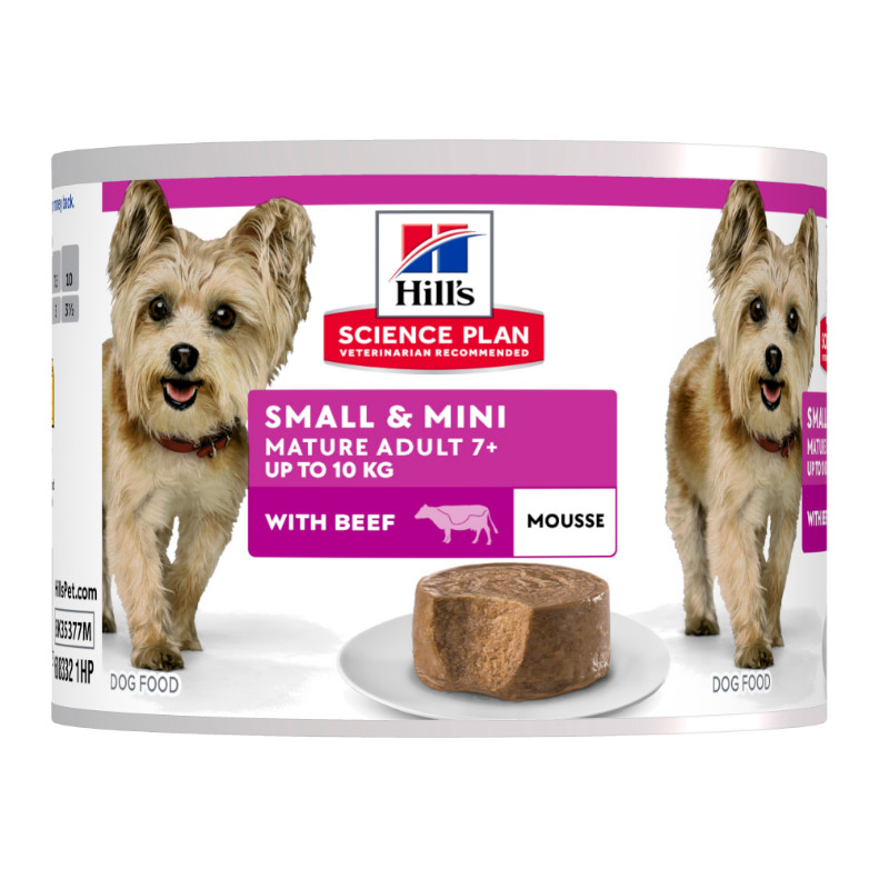 Hill's Mature Adult 7+ Small & Mini mousse met rund natvoer hond