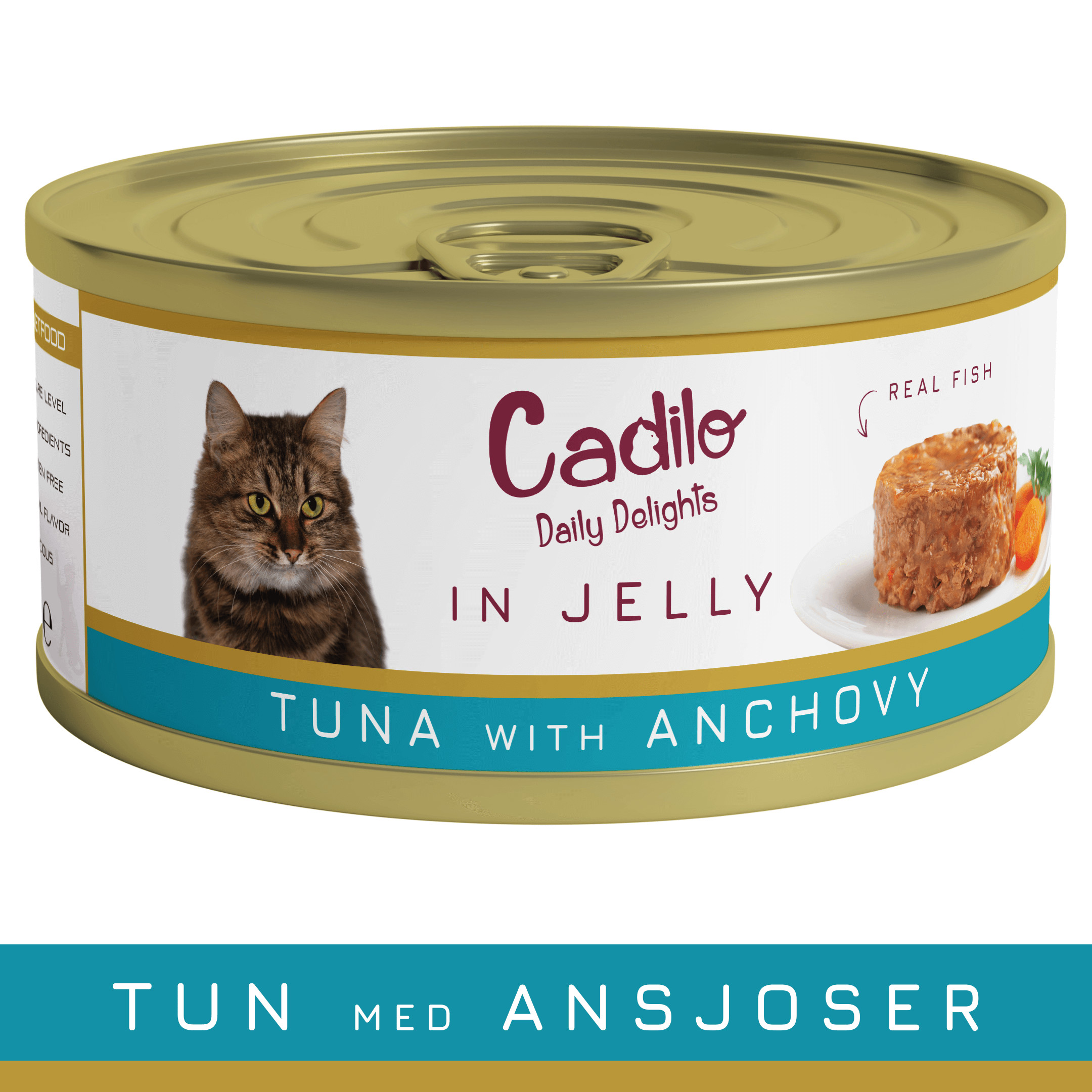 Cadilo tonijn met ansjovis in gelei natvoer kat (70 g)