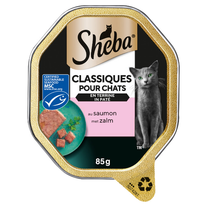 Sheba Classics paté med laks vådfoder til katte (bakker 85 g)