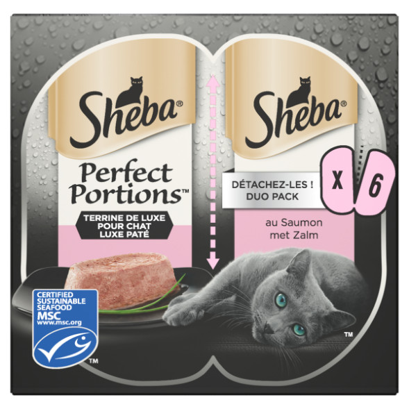 Sheba Perfect Portions Paté met Zalm Kattenvoer