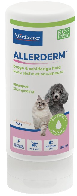 Allerderm shampoo droge & schilferige huid voor hond en kat