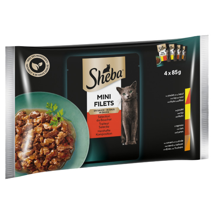 Sheba Mini Filets  i sovs fra Gastronom vådfoder kat (poser 50 g)