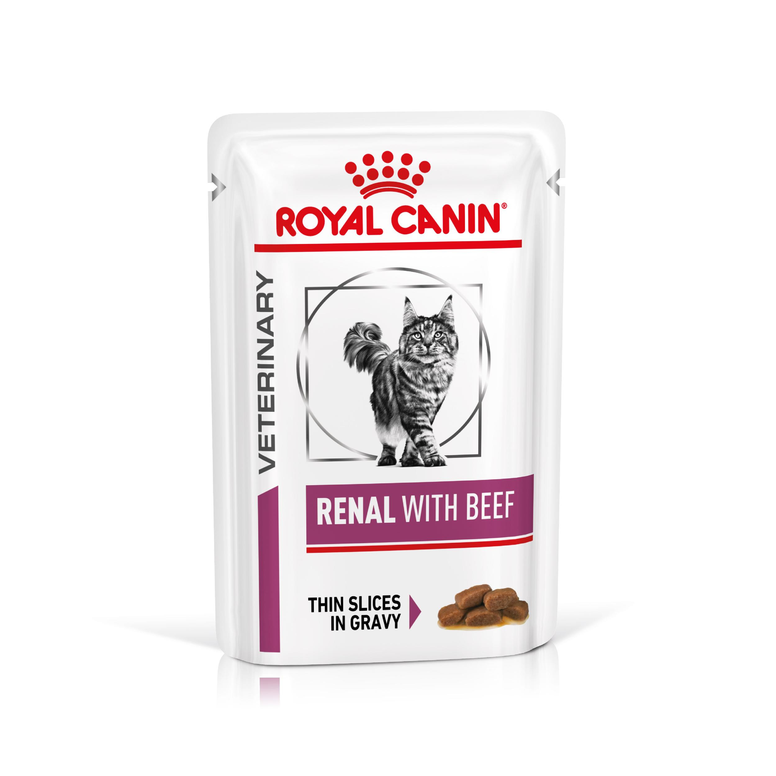 Royal Canin Veterinary Renal med oksekød vådfoder til katte