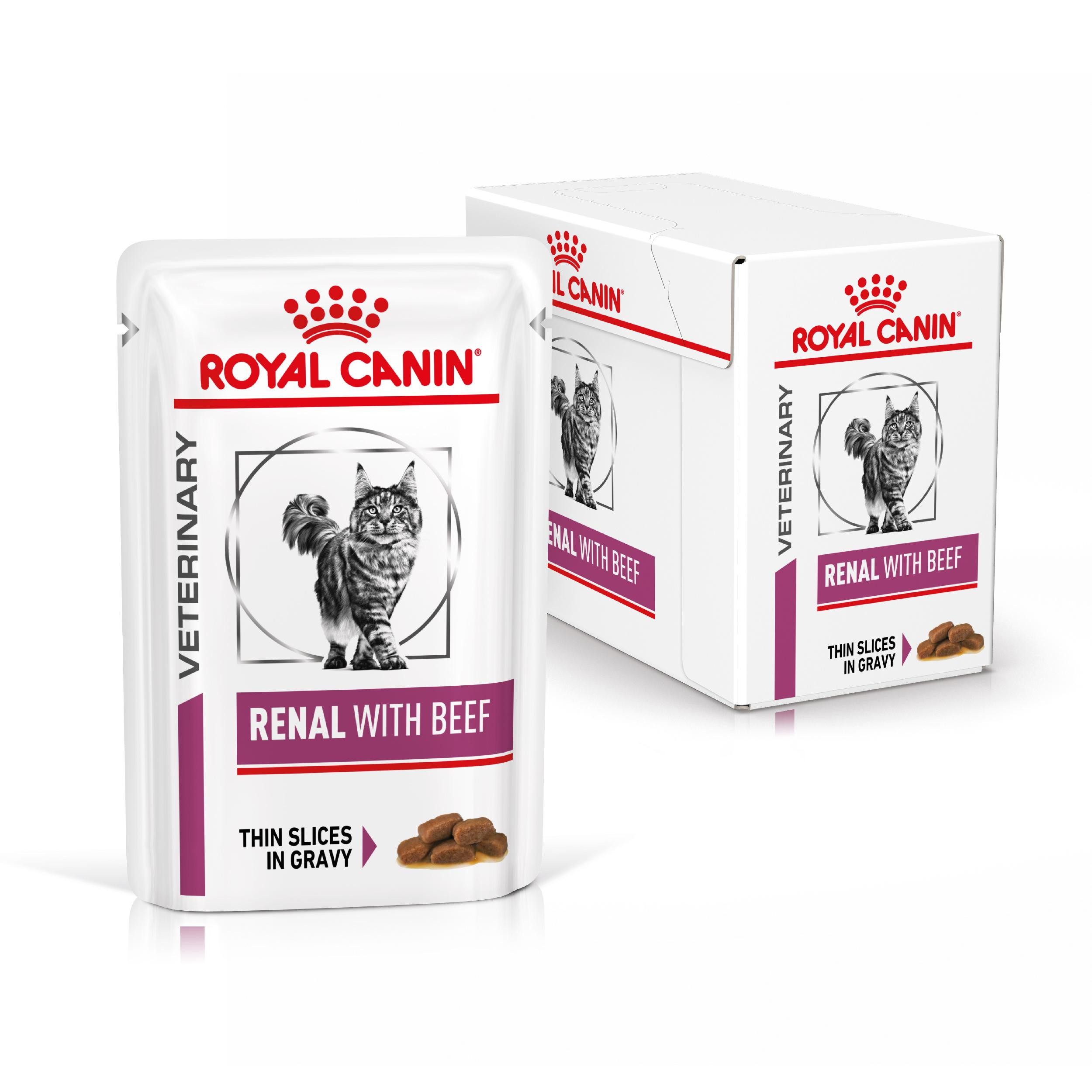 Royal Canin Veterinary Renal med oksekød vådfoder til katte